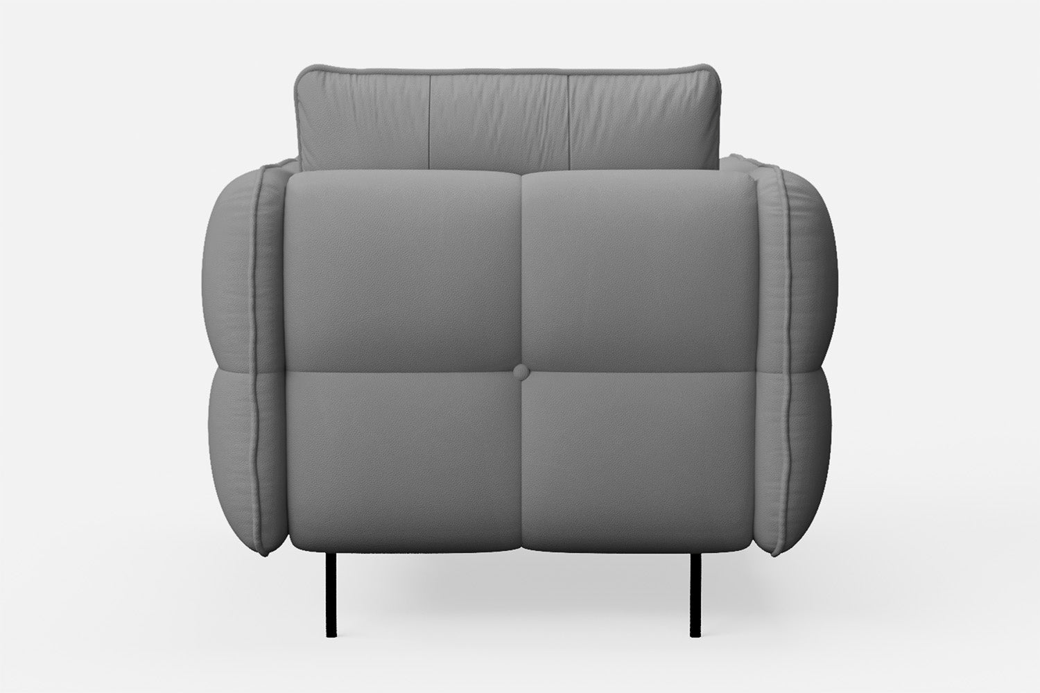 Anzio Armchair Grey Leather