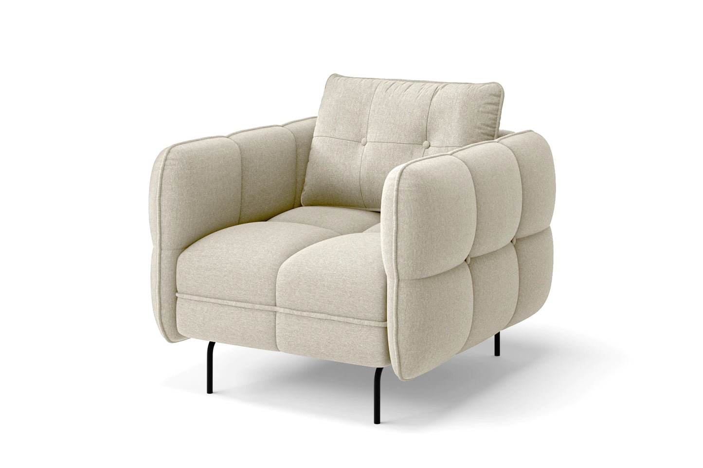 Anzio Armchair Cream Linen Fabric