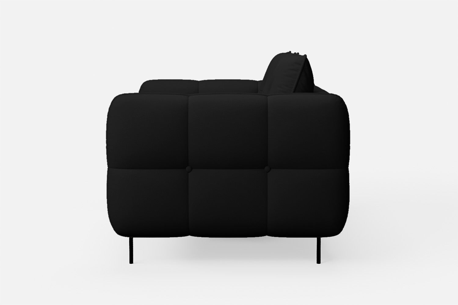 Anzio 2 Seater Sofa Black Leather