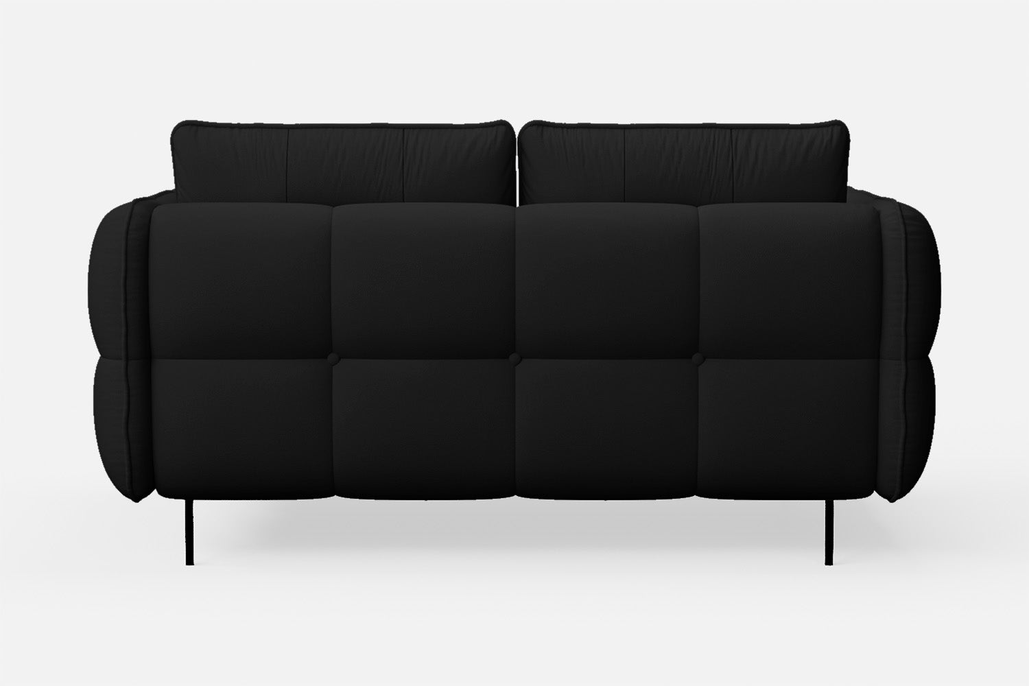 Anzio 2 Seater Sofa Black Leather