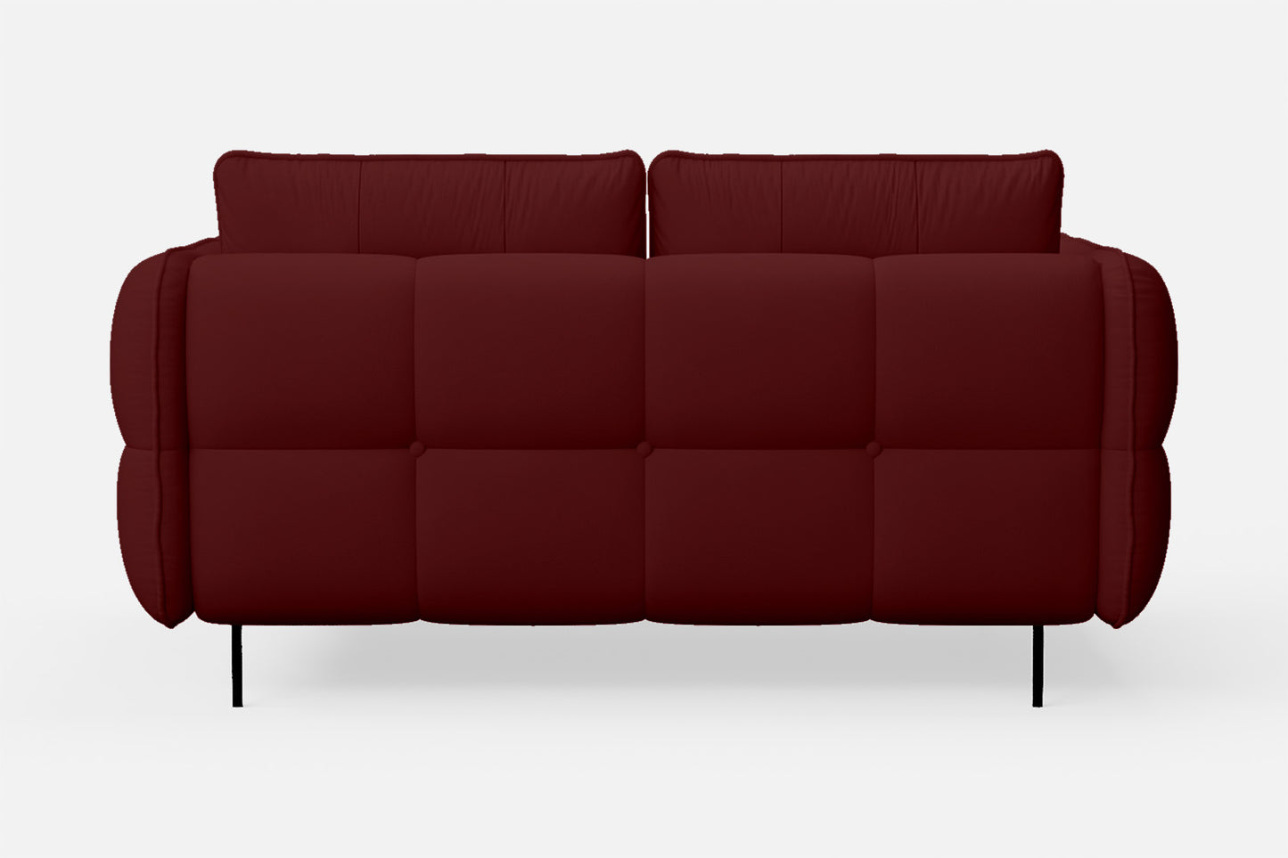 Anzio 2 Seater Sofa Red Leather