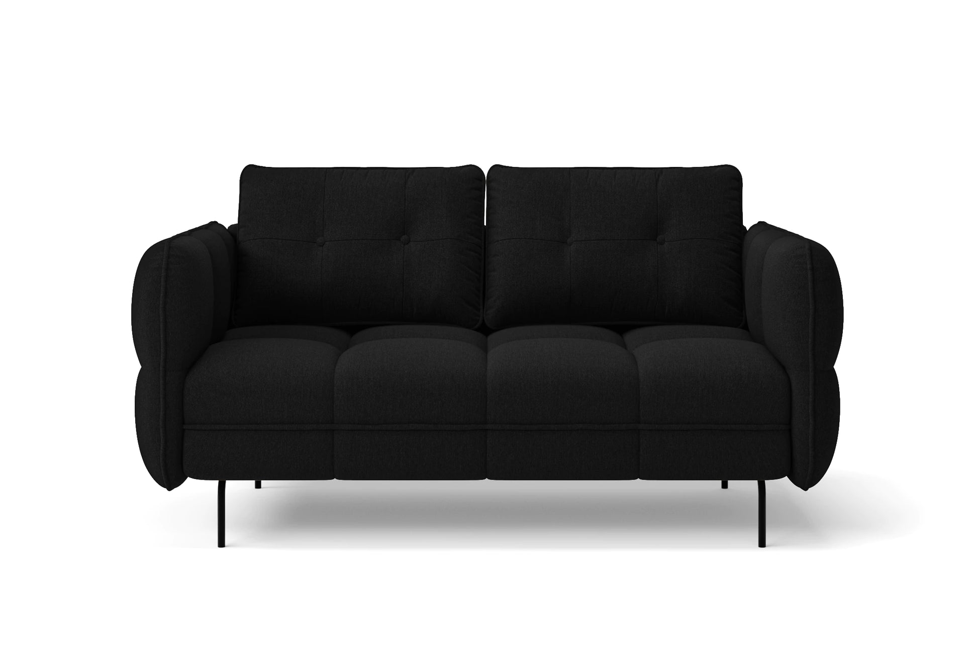 Anzio 2 Seater Sofa Black Linen Fabric