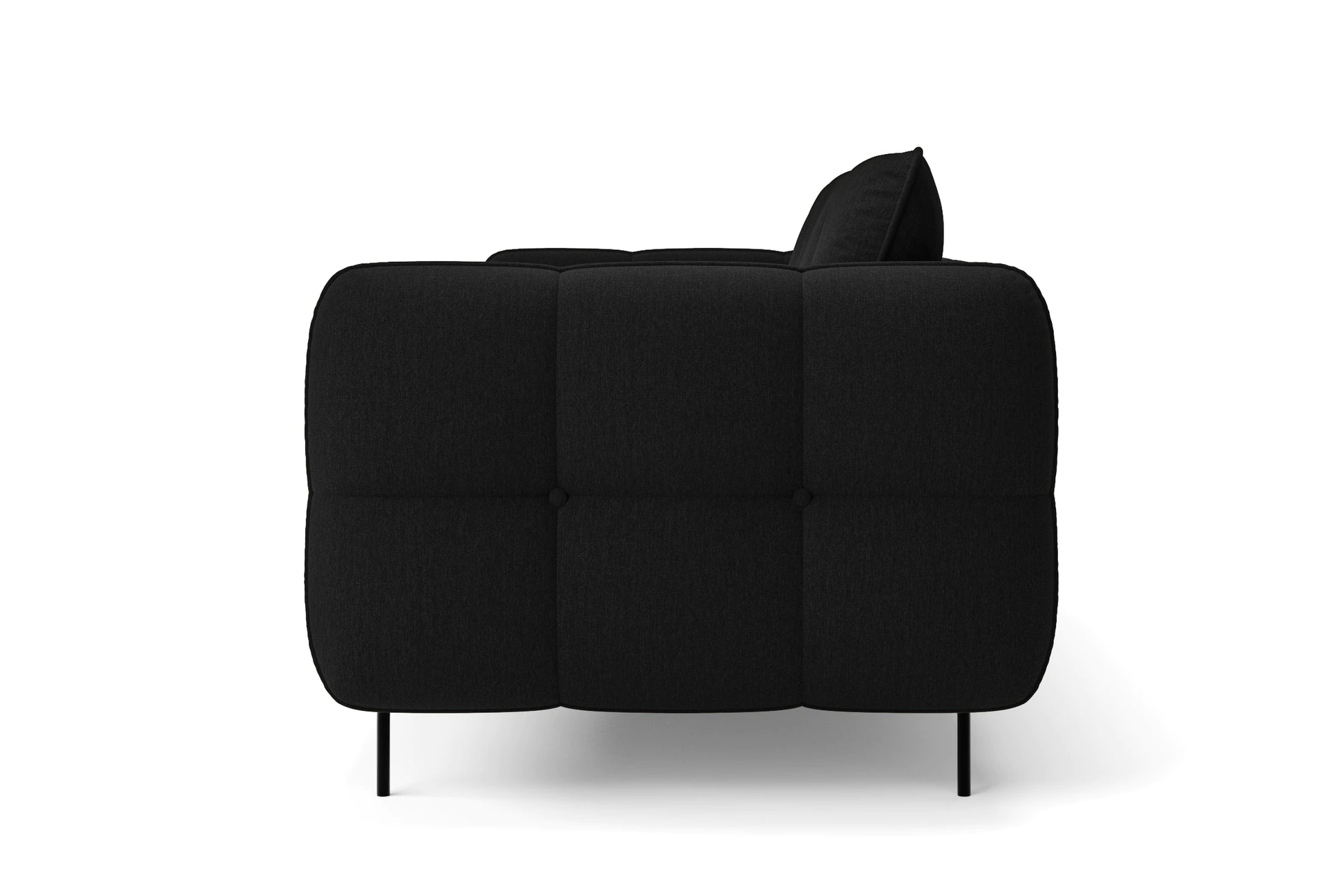 Anzio 2 Seater Sofa Black Linen Fabric