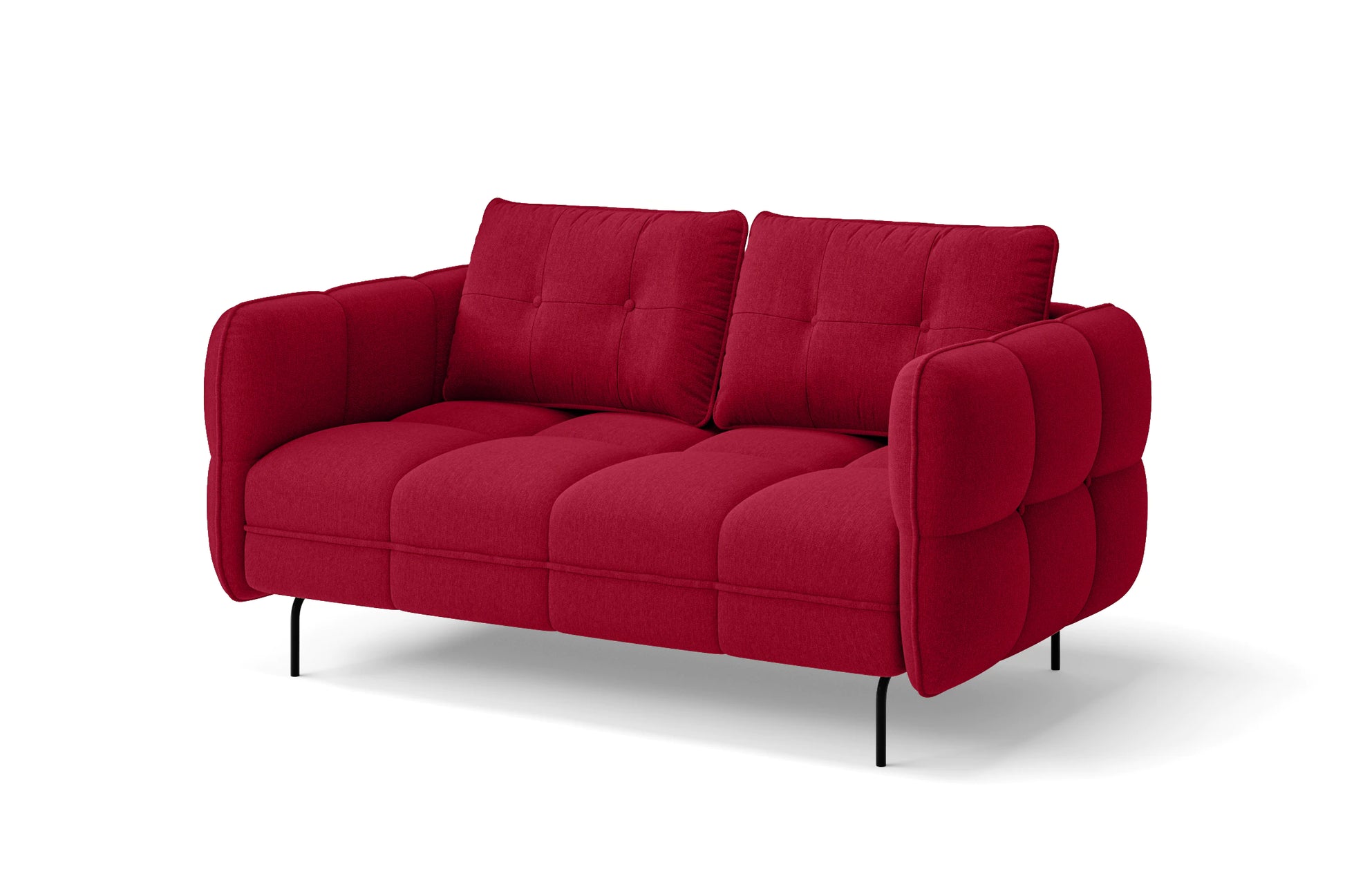 Anzio 2 Seater Sofa Red Linen Fabric