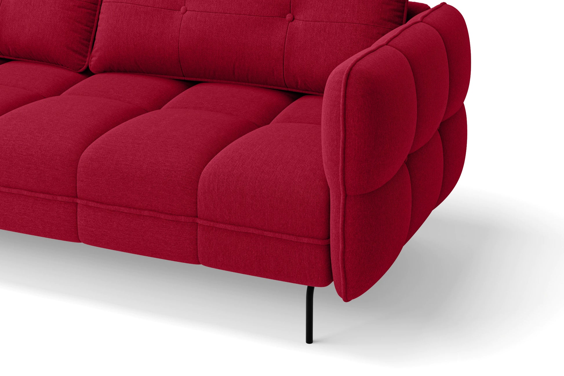 Anzio 2 Seater Sofa Red Linen Fabric