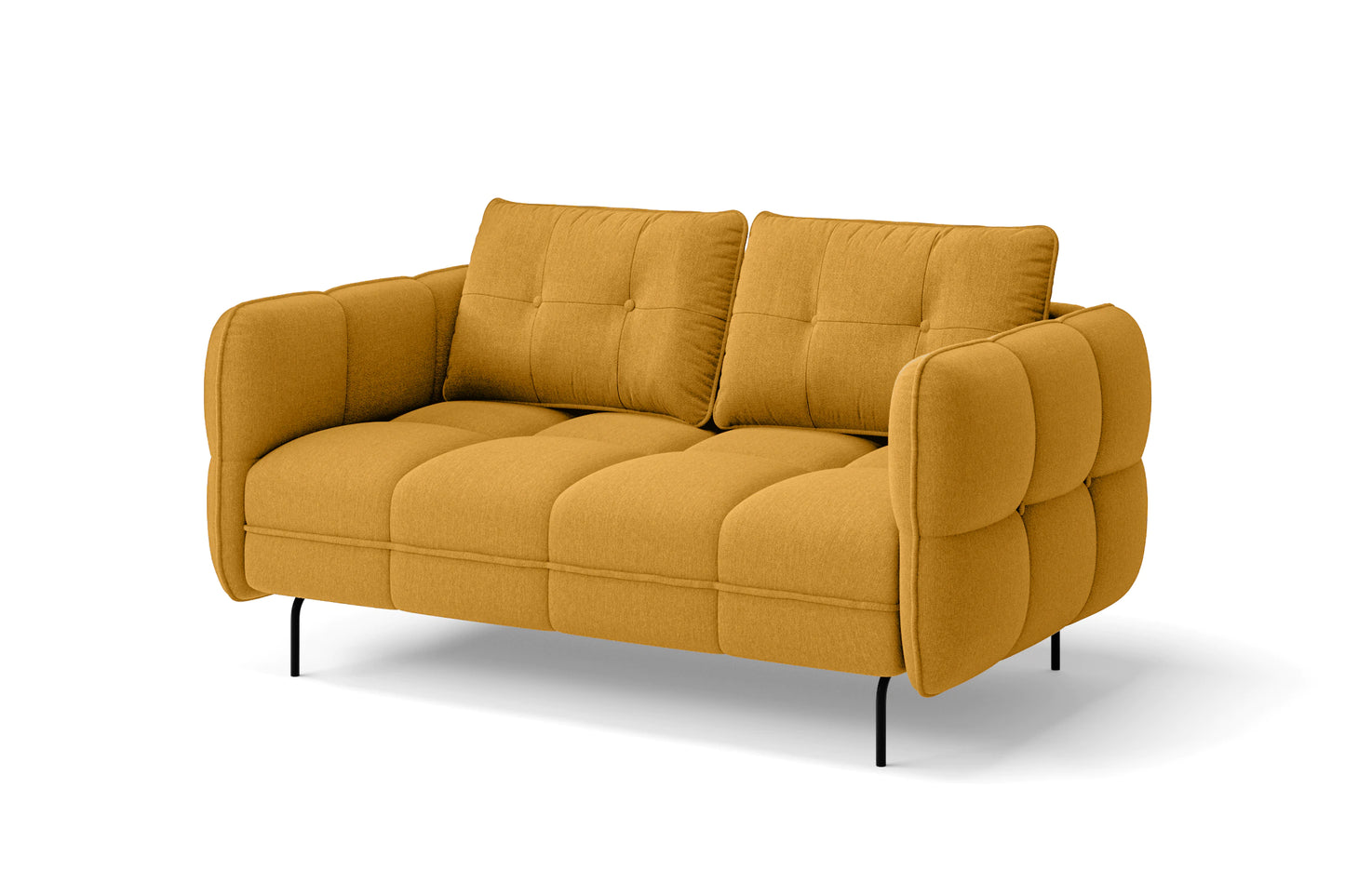 Anzio 2 Seater Sofa Yellow Linen Fabric