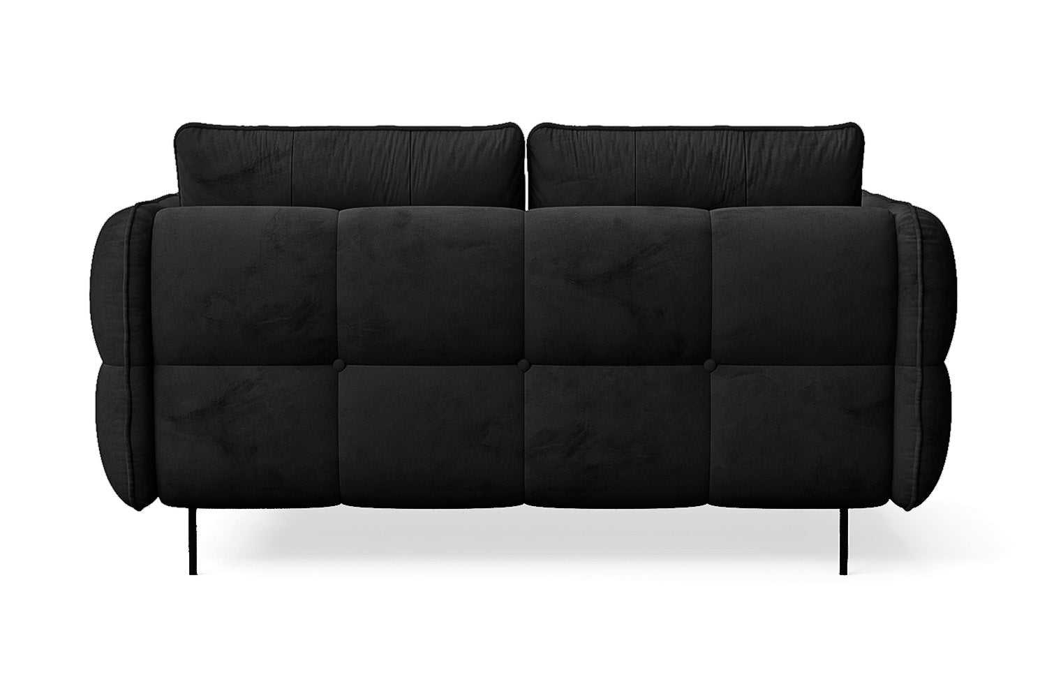 Anzio 2 Seater Sofa Black Velvet