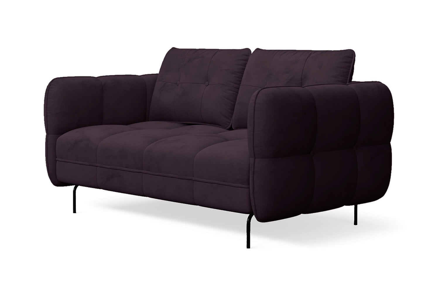 Anzio 2 Seater Sofa Purple Velvet