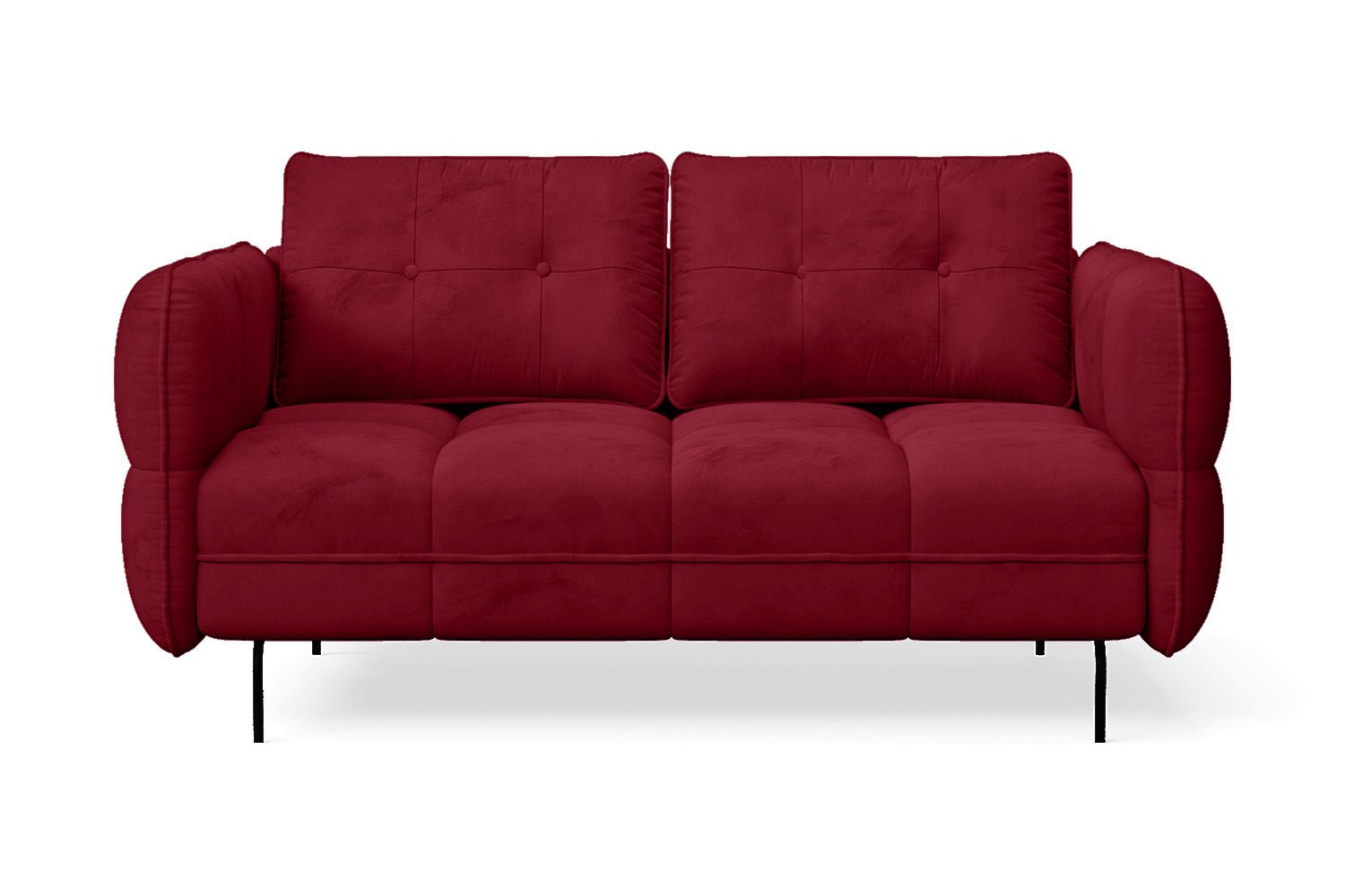 Anzio 2 Seater Sofa Red Velvet