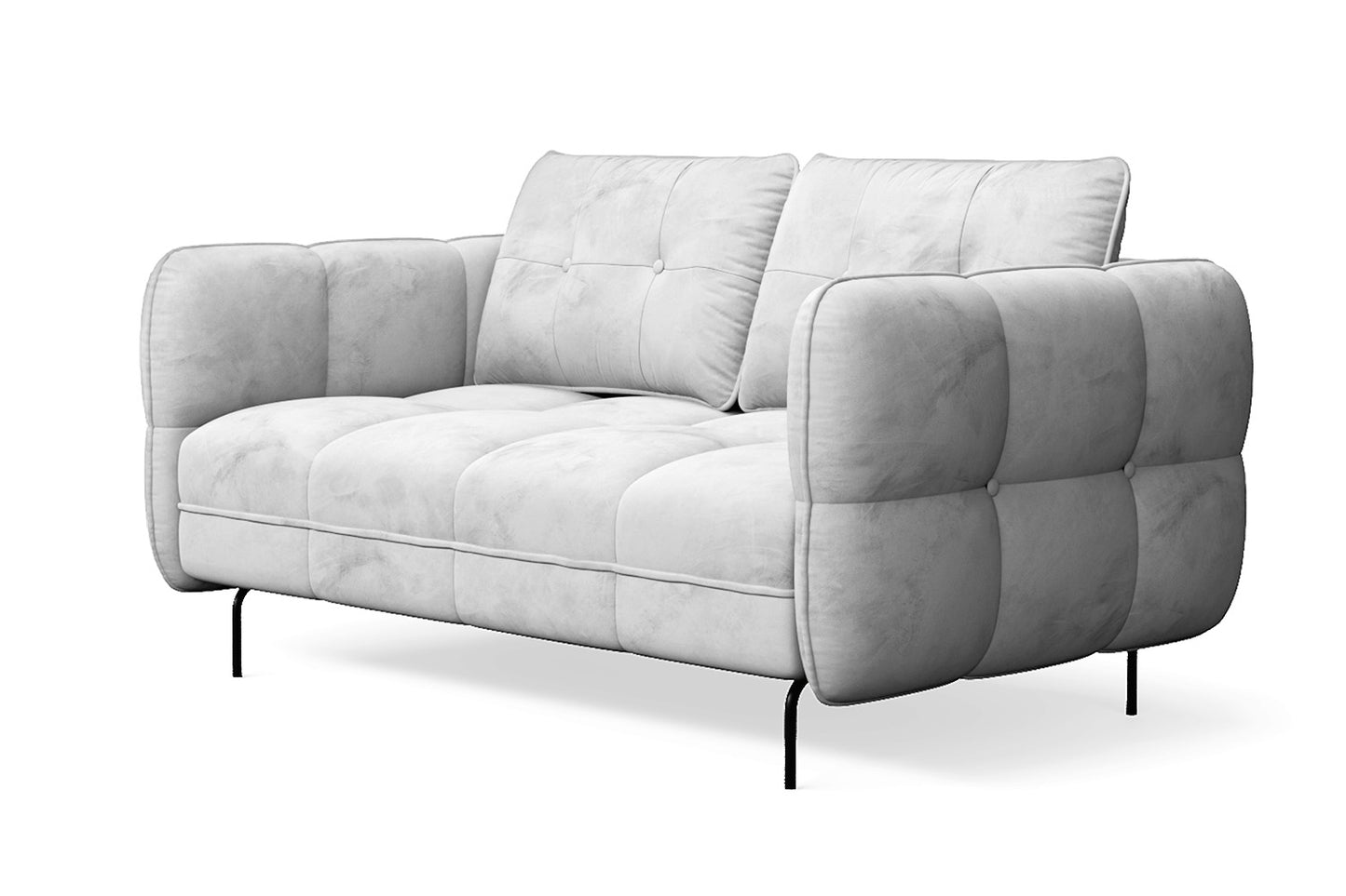 Anzio 2 Seater Sofa White Velvet