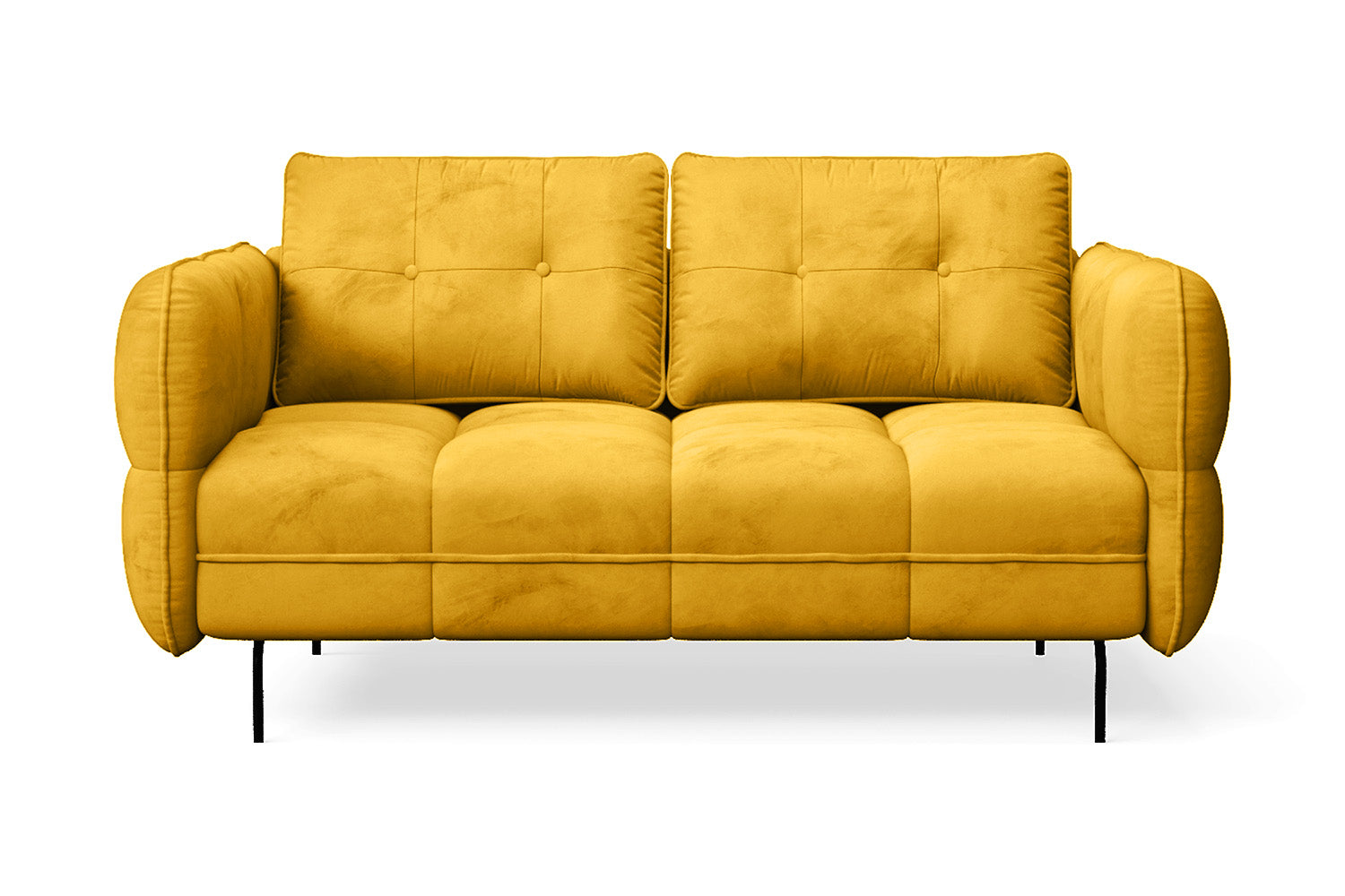 Anzio 2 Seater Sofa Yellow Velvet