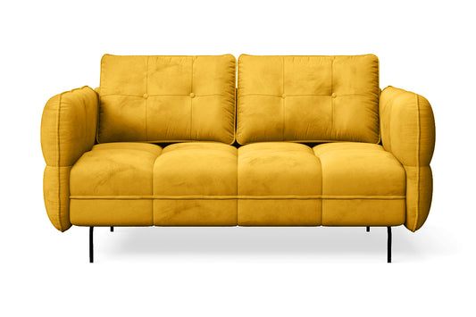 Anzio 2 Seater Sofa Yellow Velvet