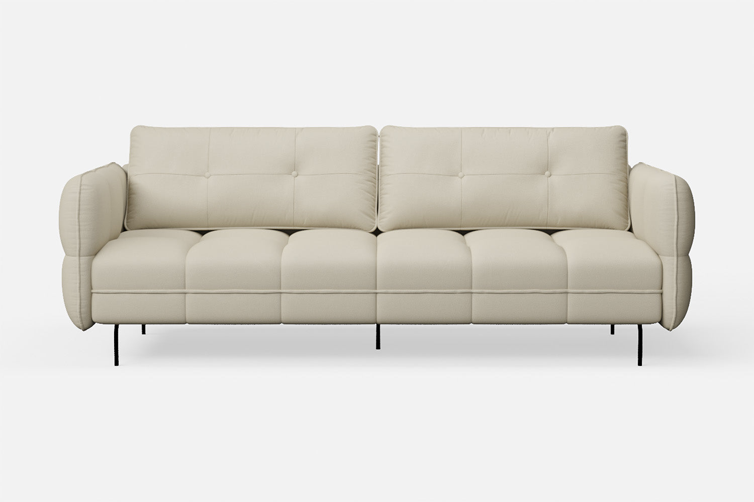 Anzio 3 Seater Sofa Cream Leather