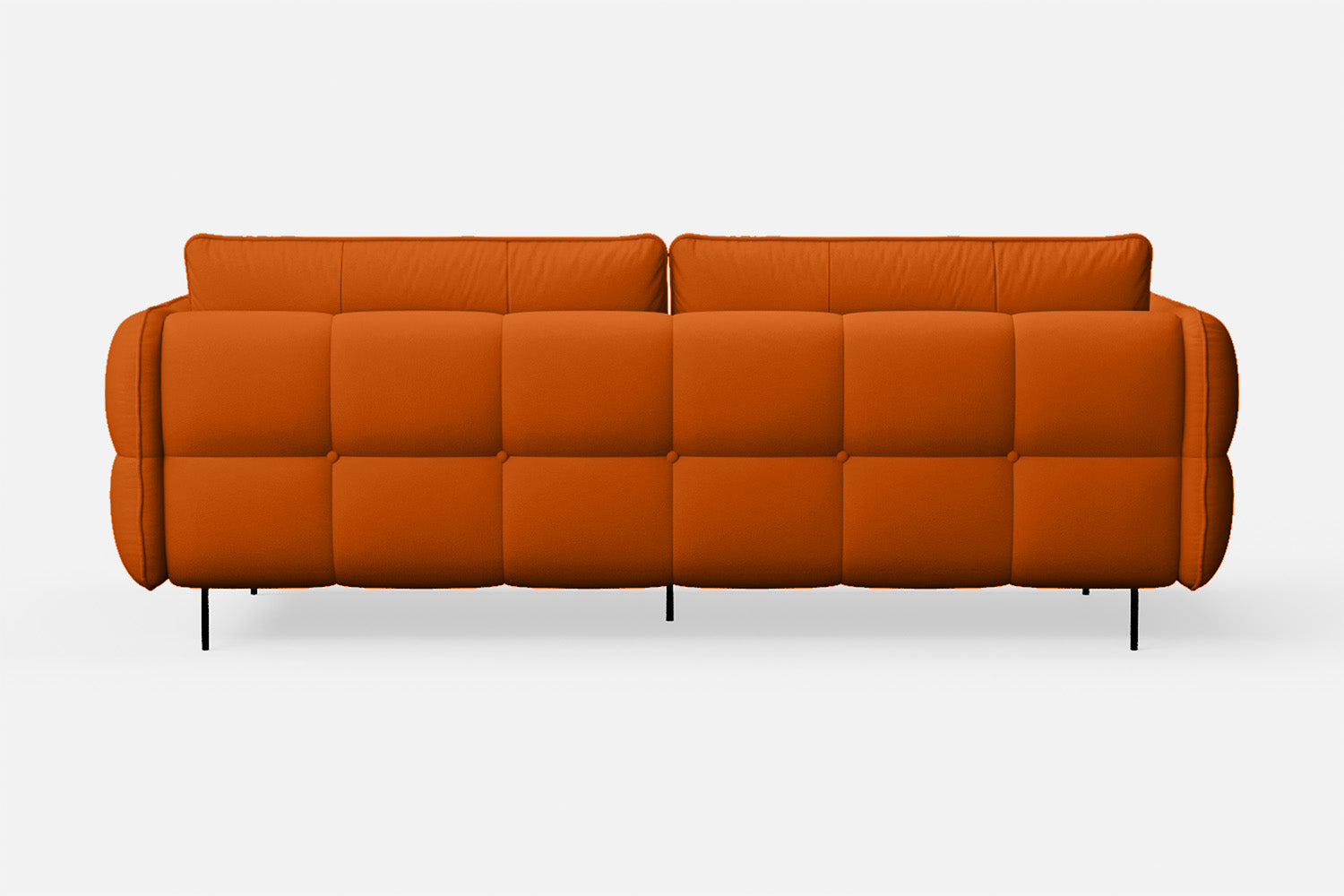 Anzio 3 Seater Sofa Orange Leather