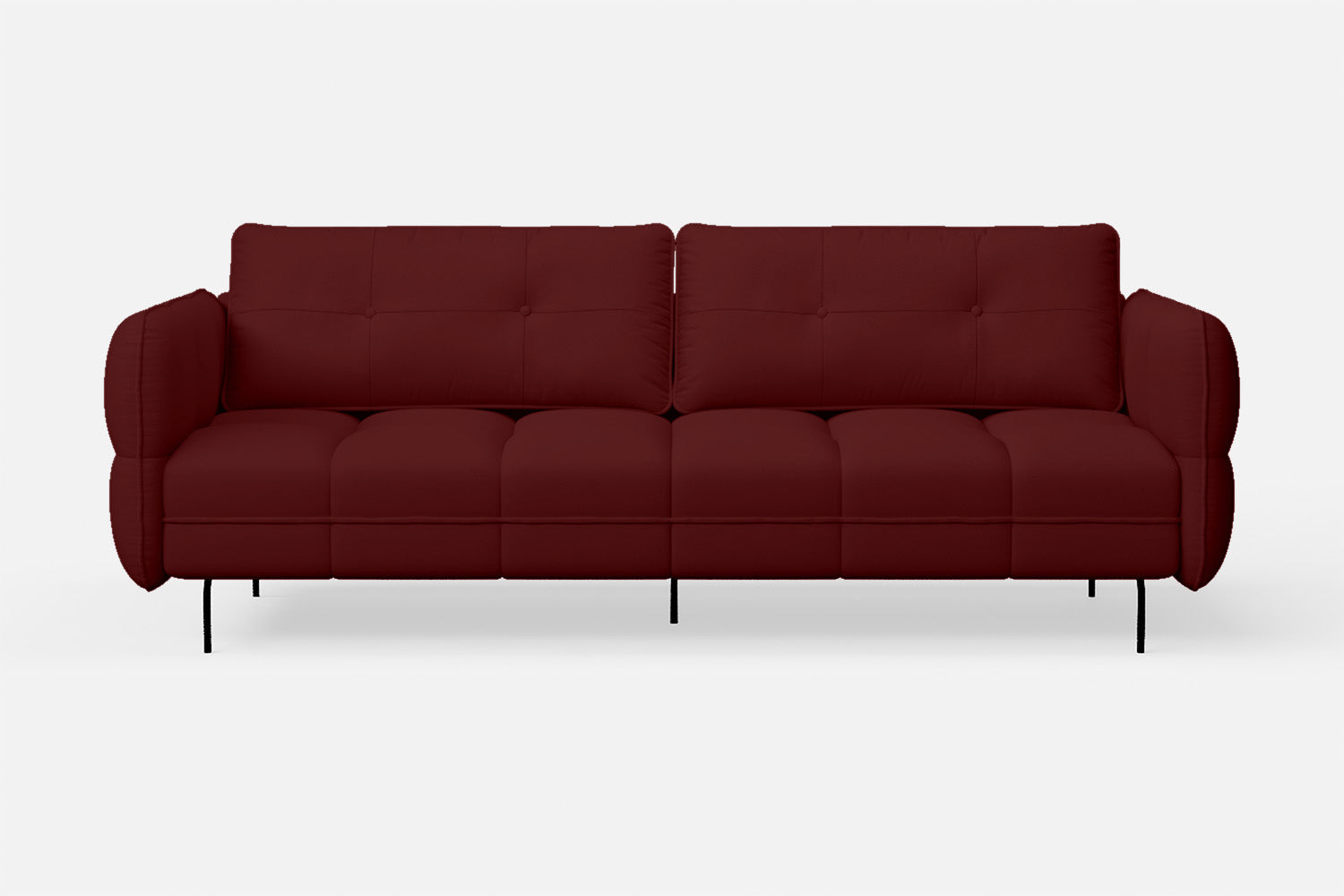 Anzio 3 Seater Sofa Red Leather