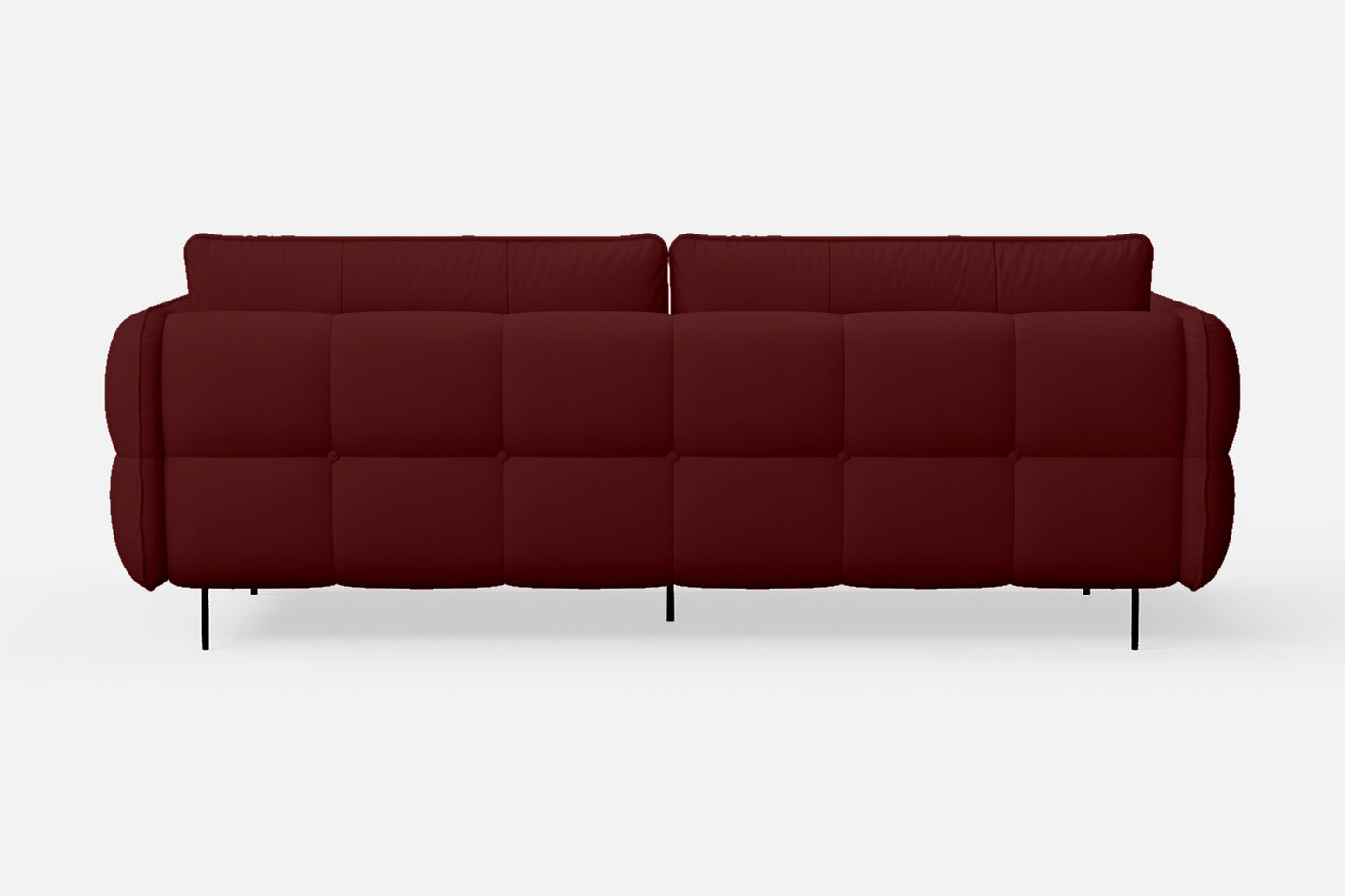 Anzio 3 Seater Sofa Red Leather