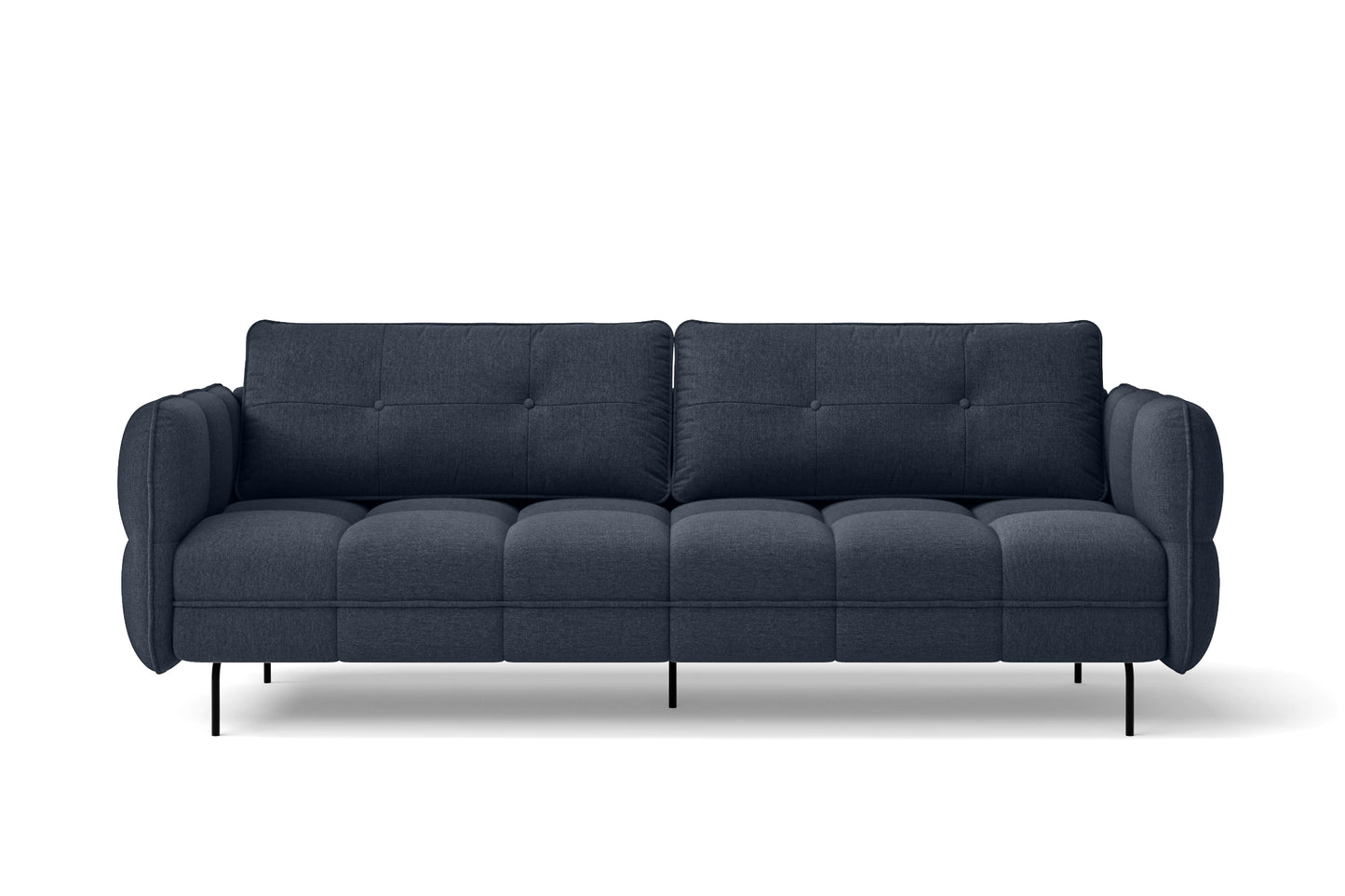 Anzio 3 Seater Sofa Dark Blue Linen Fabric