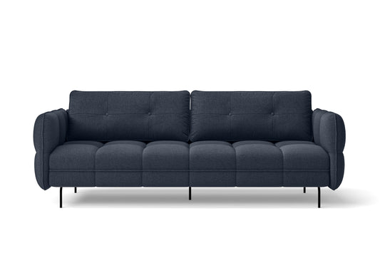 Anzio 3 Seater Sofa Dark Blue Linen Fabric