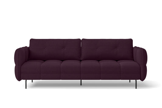 Anzio 3 Seater Sofa Purple Linen Fabric