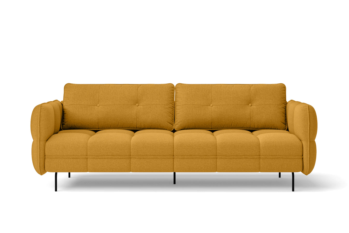 Anzio 3 Seater Sofa Yellow Linen Fabric