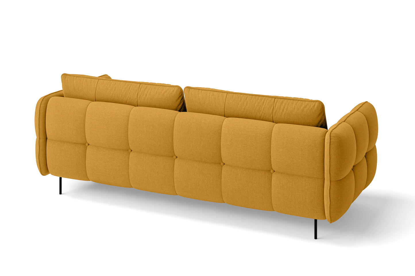 Anzio 3 Seater Sofa Yellow Linen Fabric