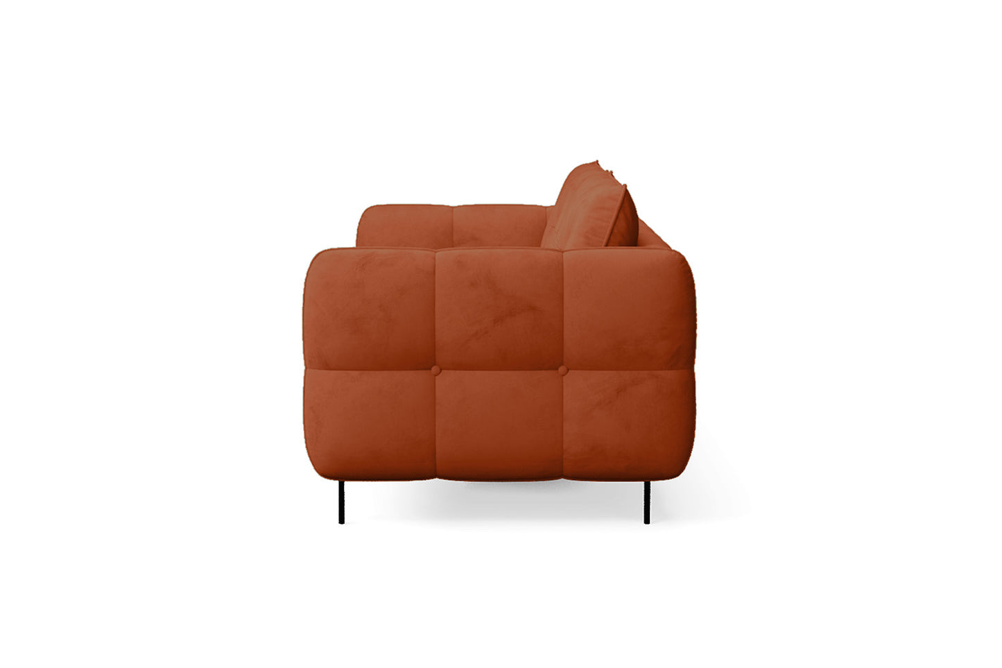 Anzio 3 Seater Sofa Orange Velvet