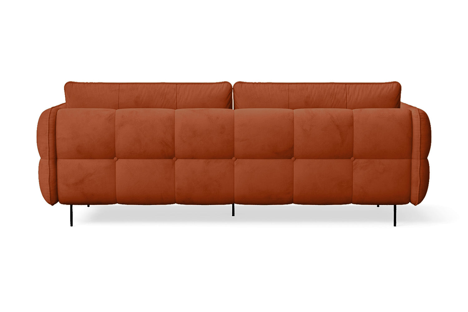 Anzio 3 Seater Sofa Orange Velvet