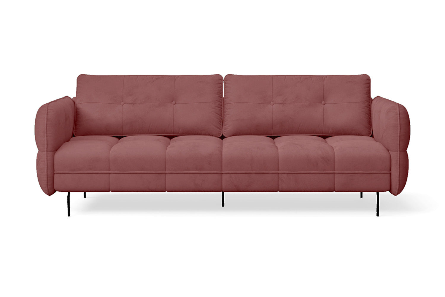 Anzio 3 Seater Sofa Pink Velvet