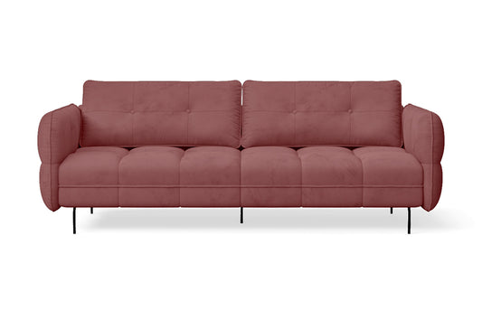 Anzio 3 Seater Sofa Pink Velvet