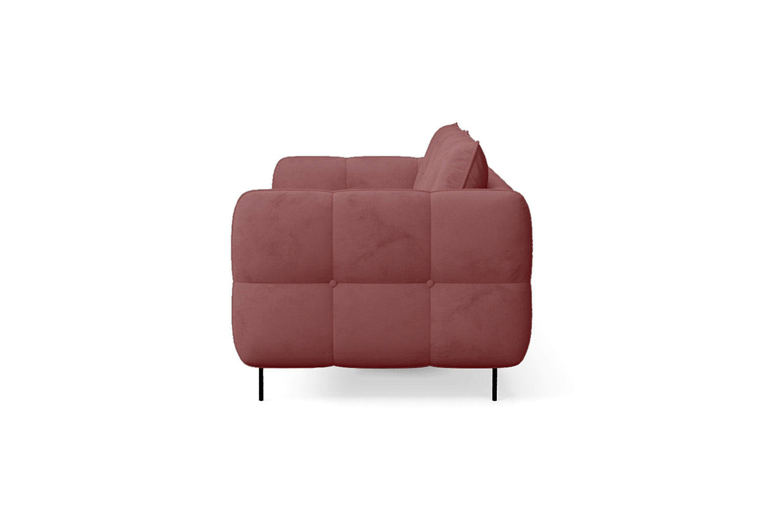 Anzio 3 Seater Sofa Pink Velvet