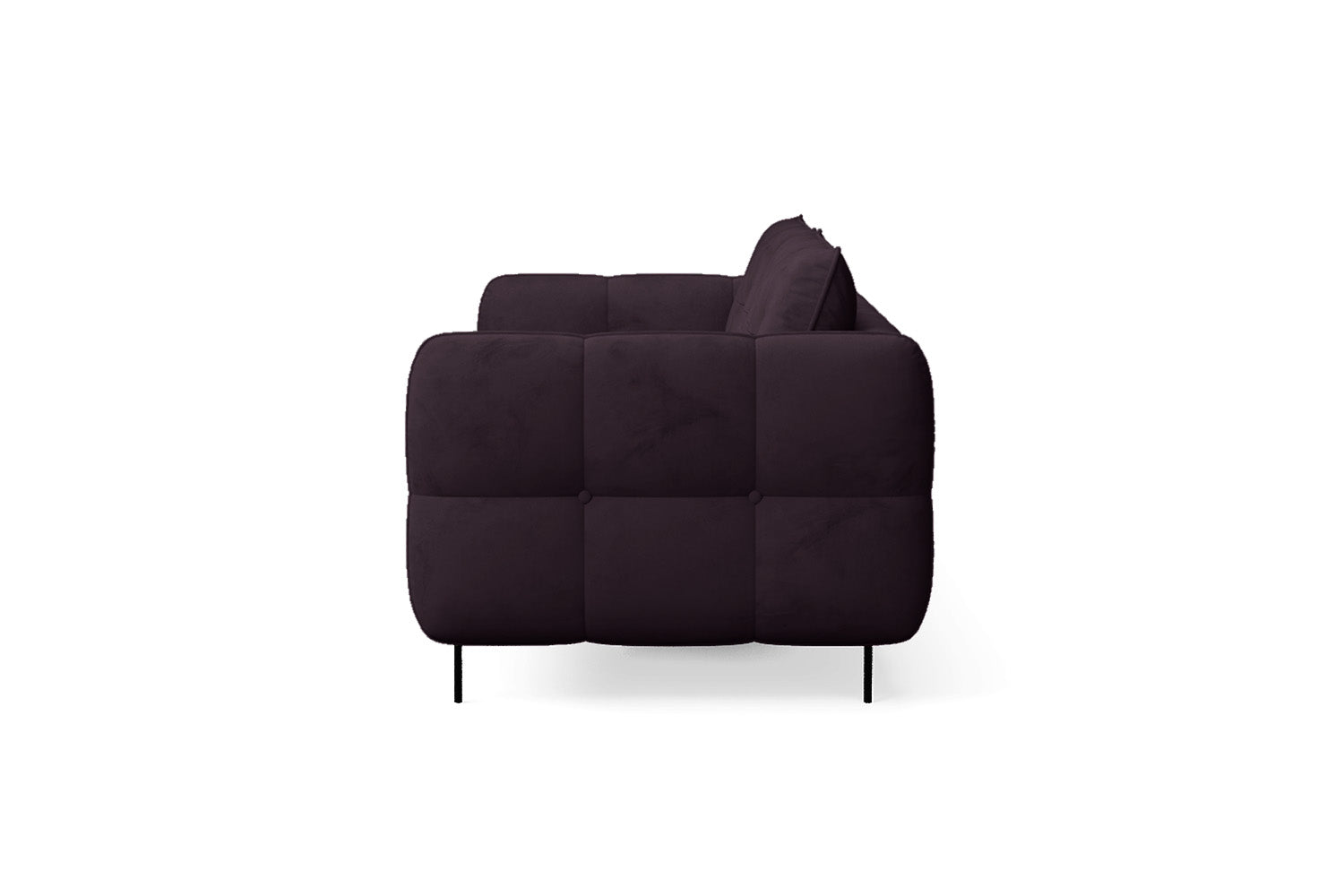 Anzio 3 Seater Sofa Purple Velvet