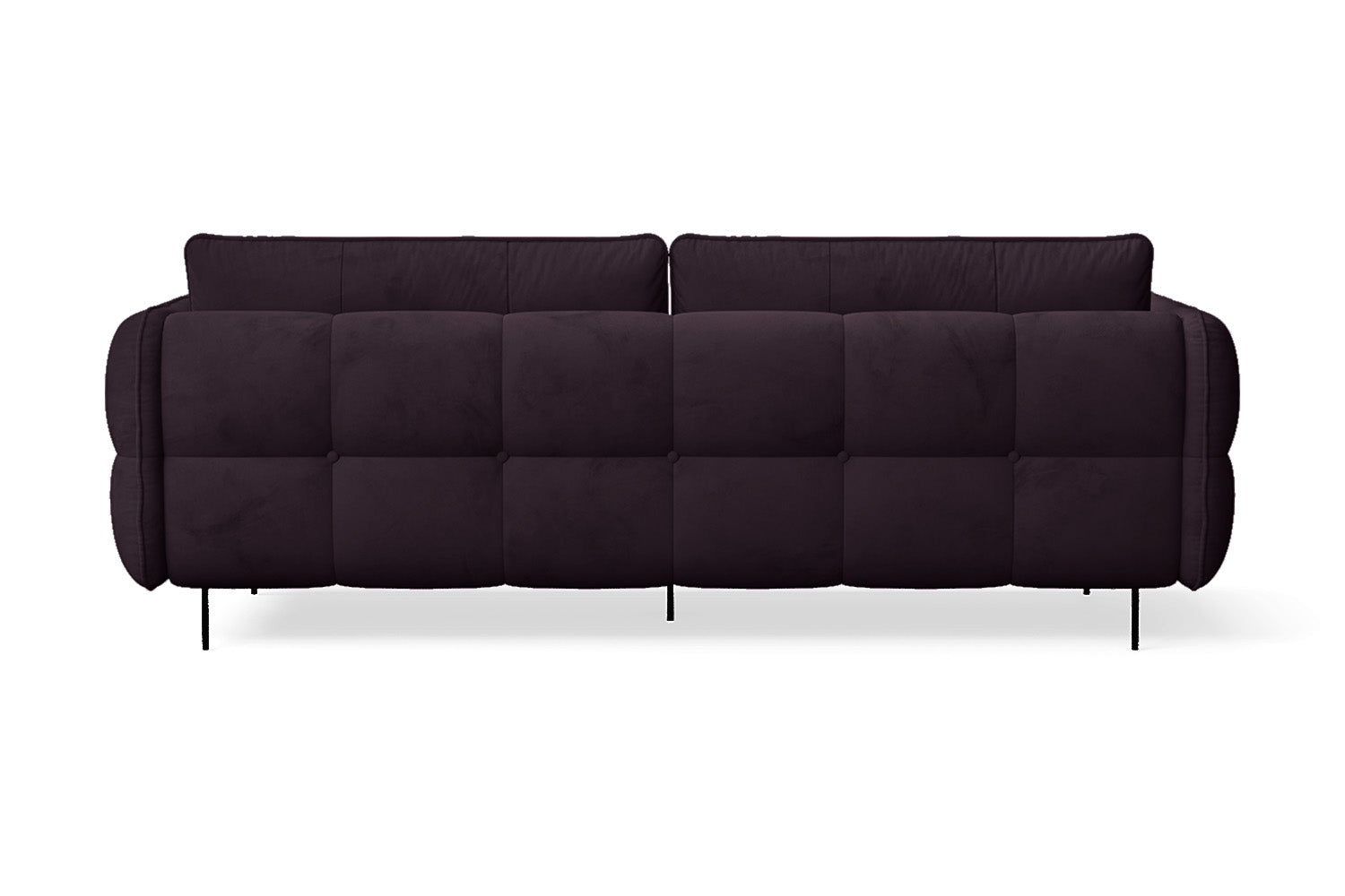 Anzio 3 Seater Sofa Purple Velvet