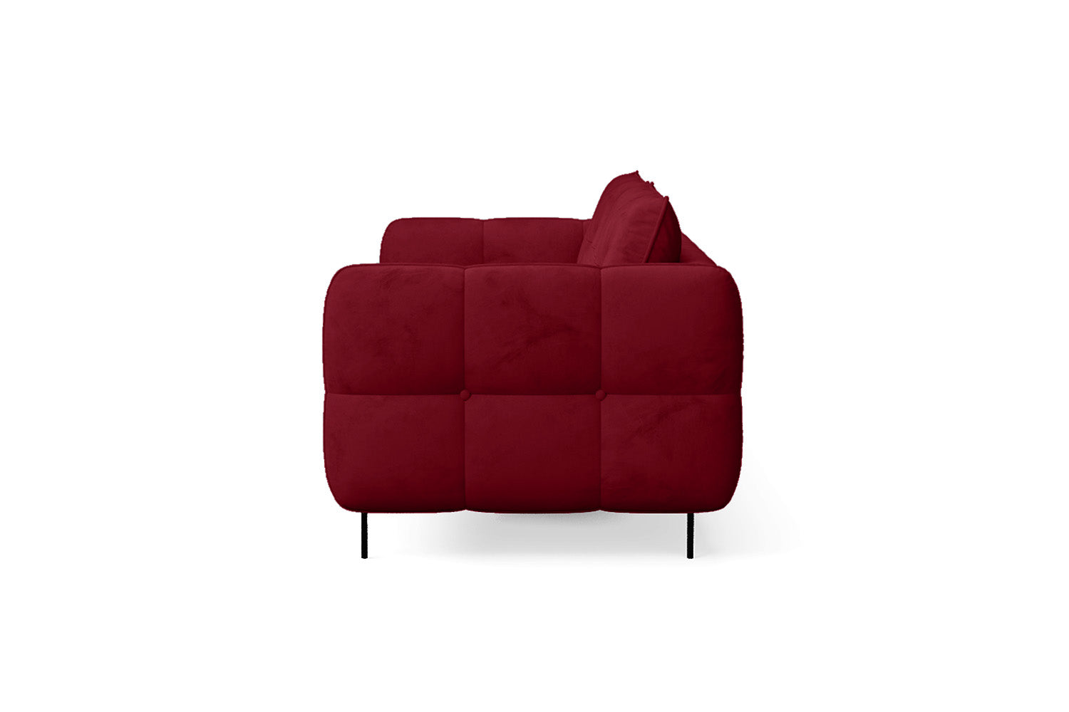 Anzio 3 Seater Sofa Red Velvet