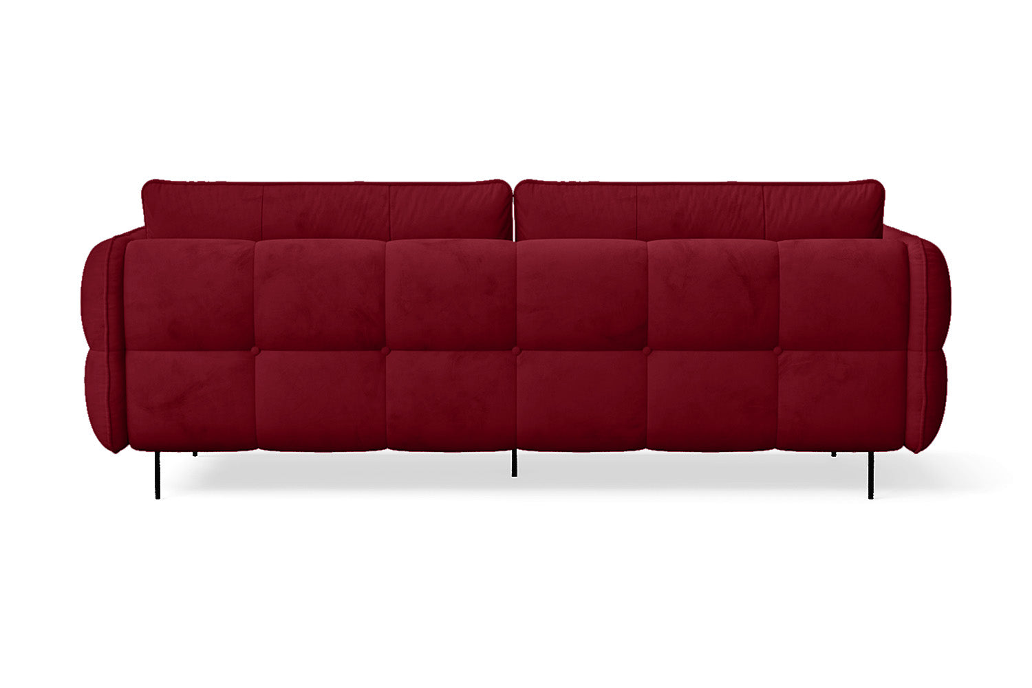 Anzio 3 Seater Sofa Red Velvet