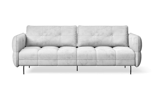 Anzio 3 Seater Sofa White Velvet