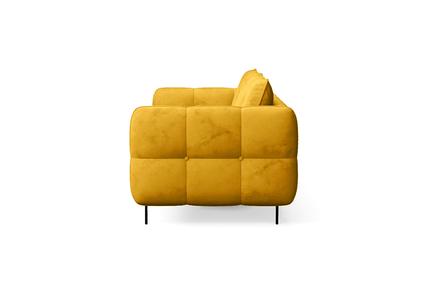 Anzio 3 Seater Sofa Yellow Velvet