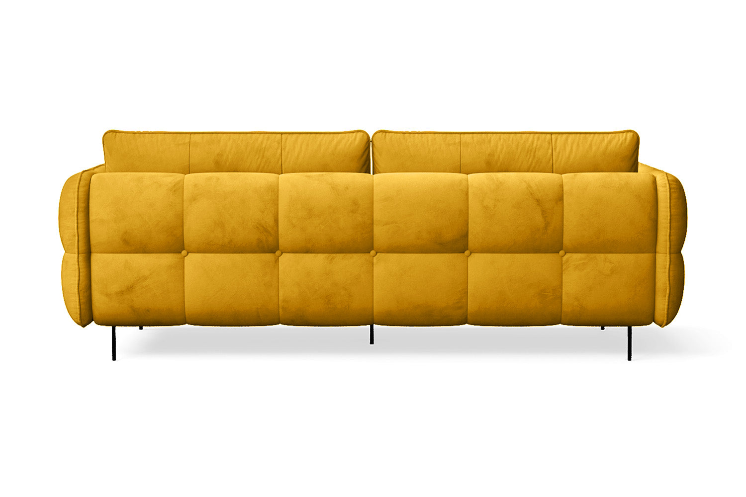 Anzio 3 Seater Sofa Yellow Velvet