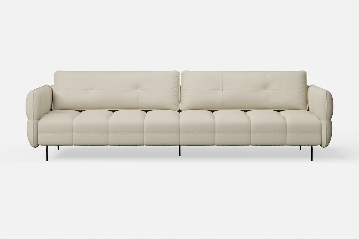 Anzio 4 Seater Sofa Cream Leather