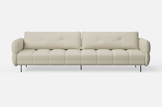 Anzio 4 Seater Sofa Cream Leather