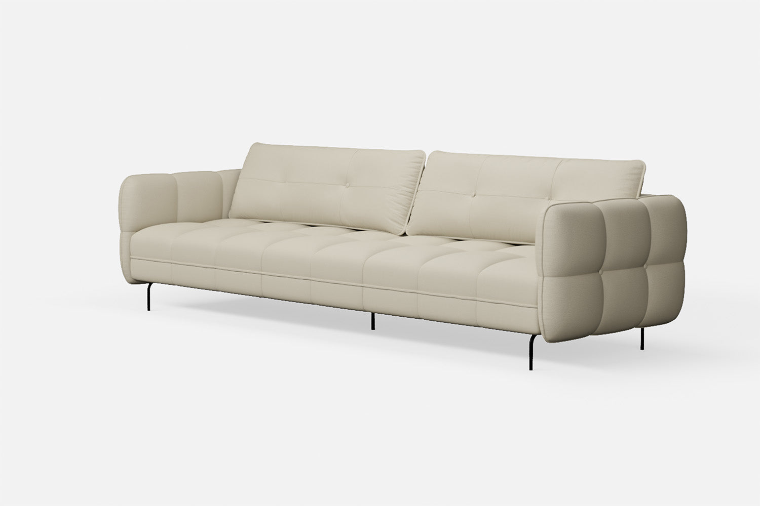 Anzio 4 Seater Sofa Cream Leather