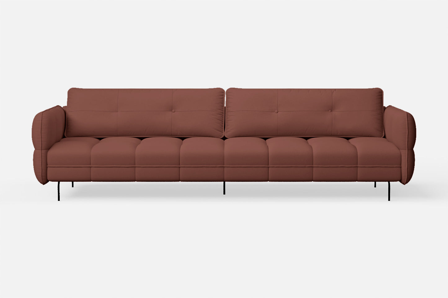 Anzio 4 Seater Sofa Mauve Leather