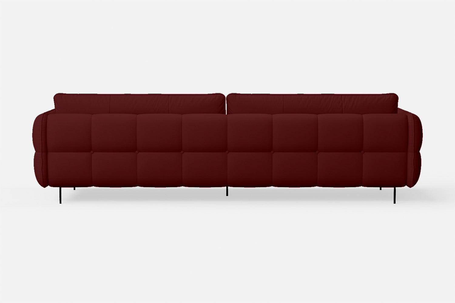 Anzio 4 Seater Sofa Red Leather