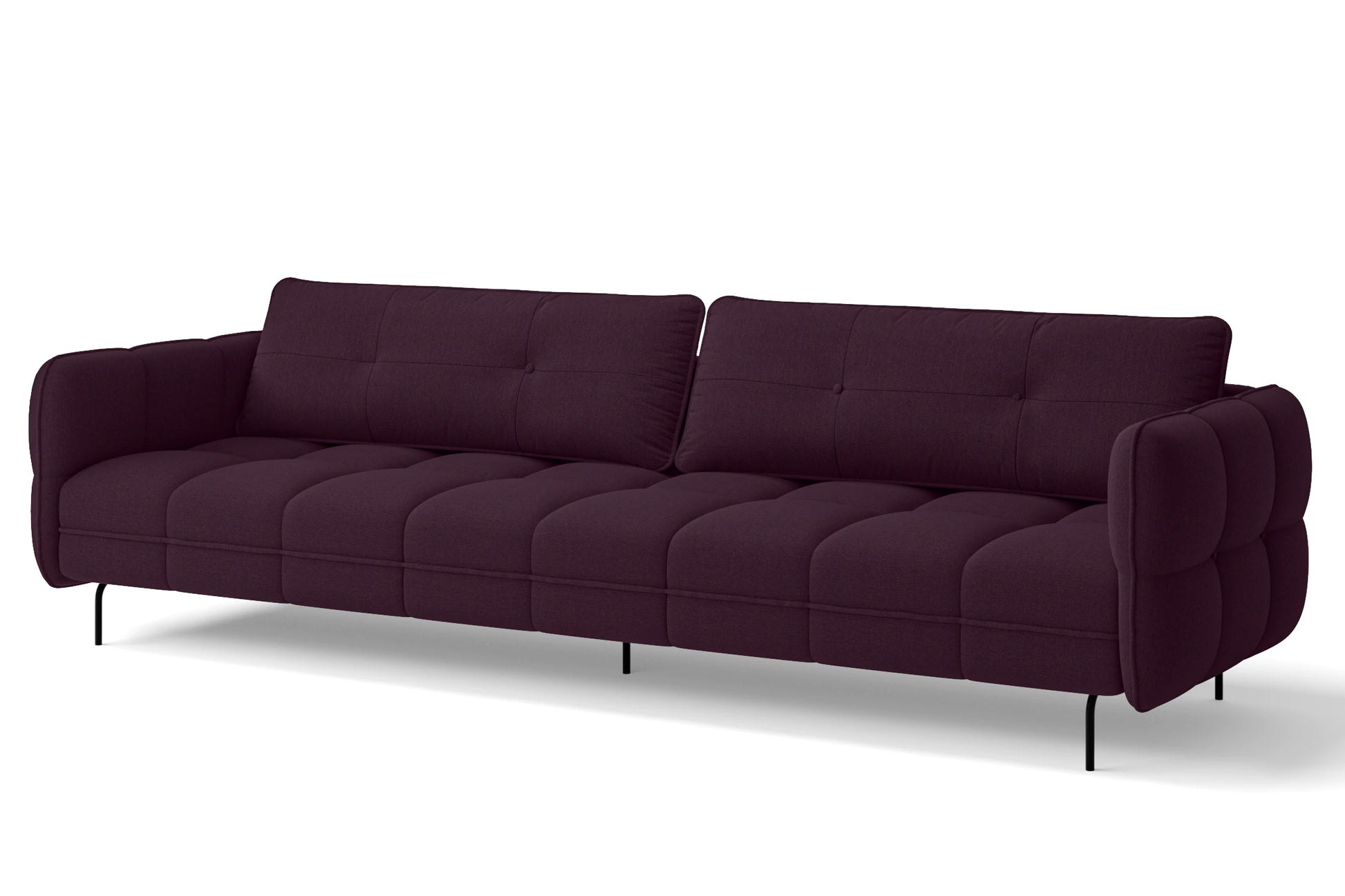 Anzio 4 Seater Sofa Purple Linen Fabric