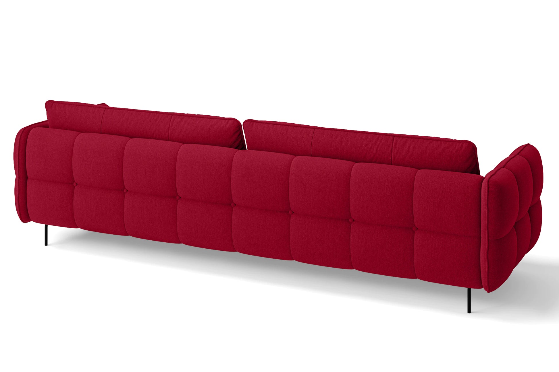 Anzio 4 Seater Sofa Red Linen Fabric