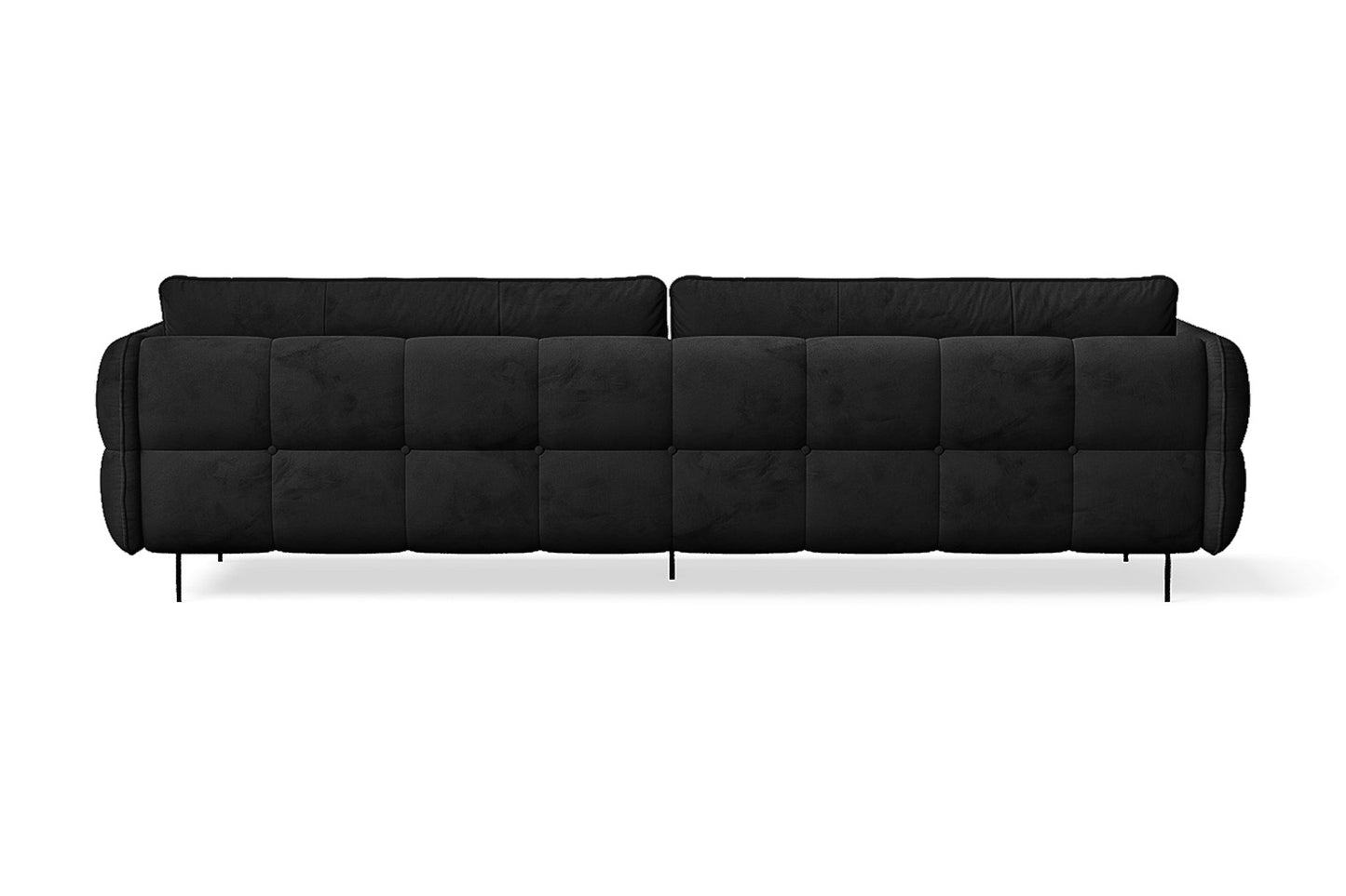 Anzio 4 Seater Sofa Black Velvet