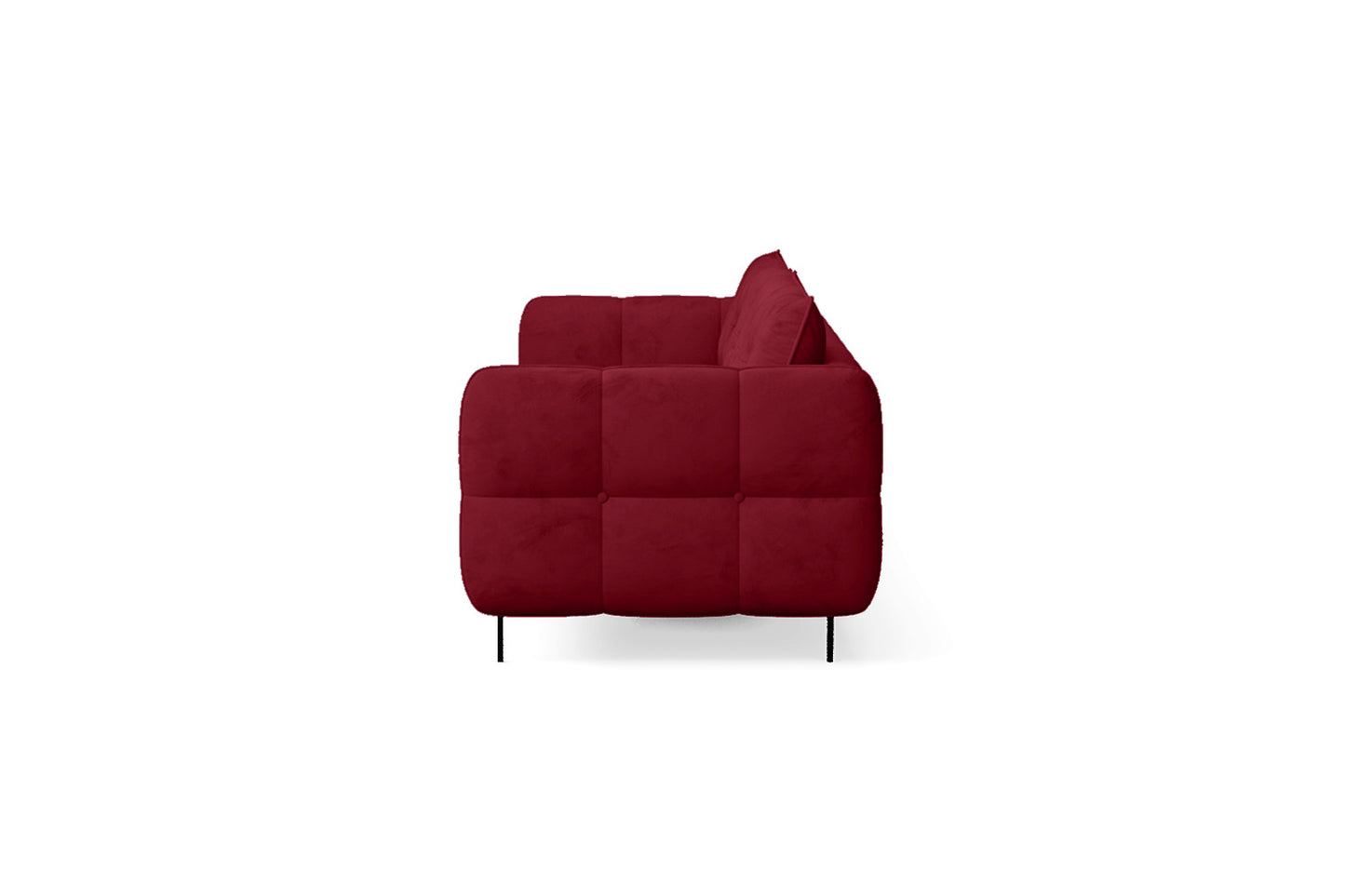 Anzio 4 Seater Sofa Red Velvet