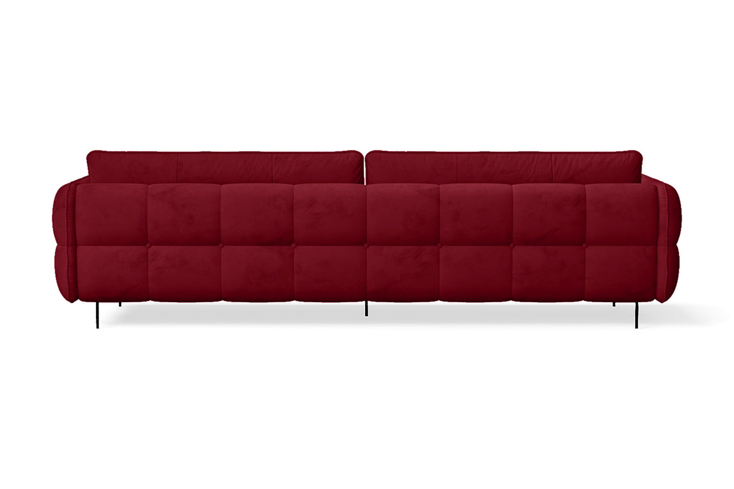 Anzio 4 Seater Sofa Red Velvet