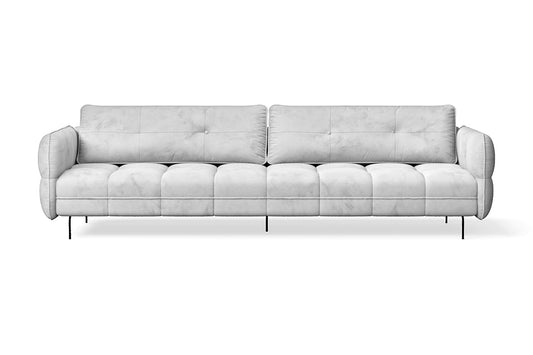 Anzio 4 Seater Sofa White Velvet