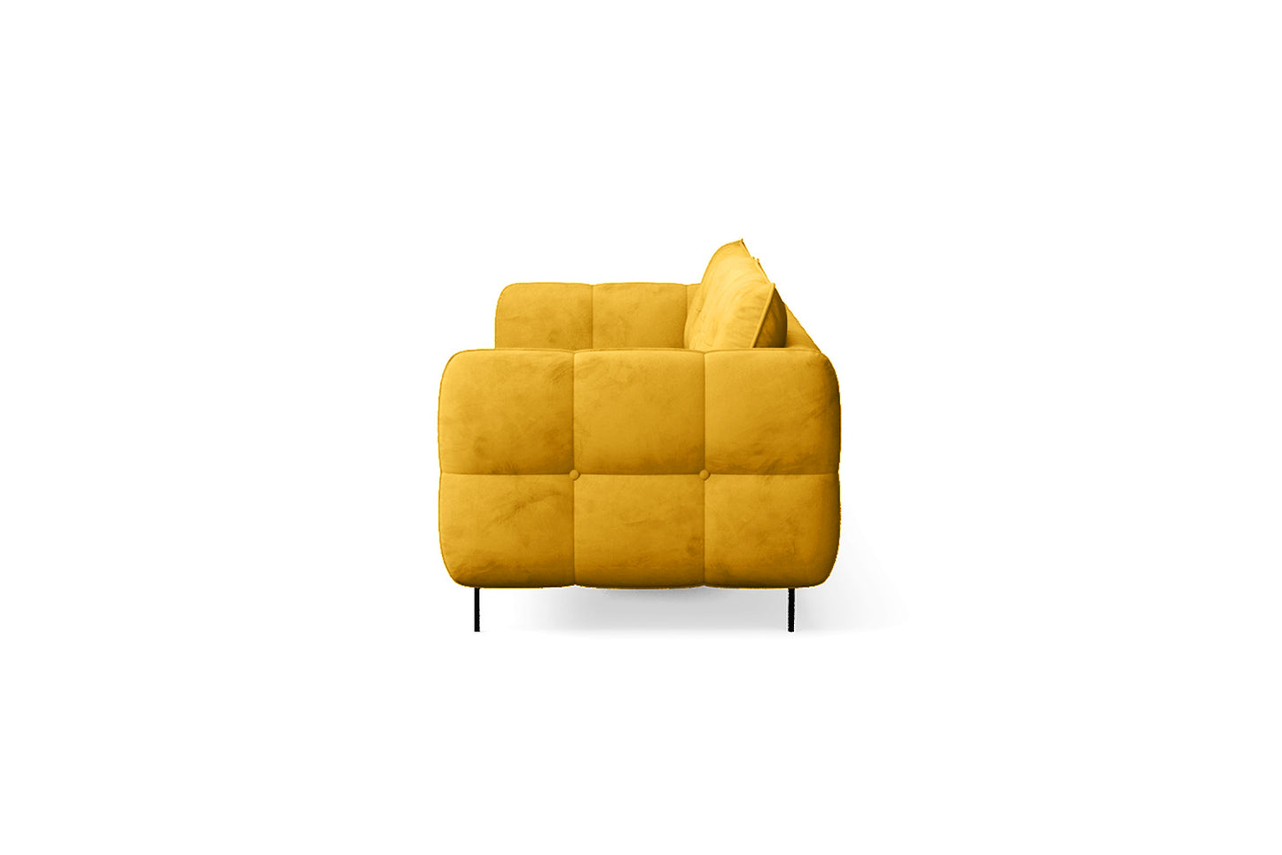 Anzio 4 Seater Sofa Yellow Velvet