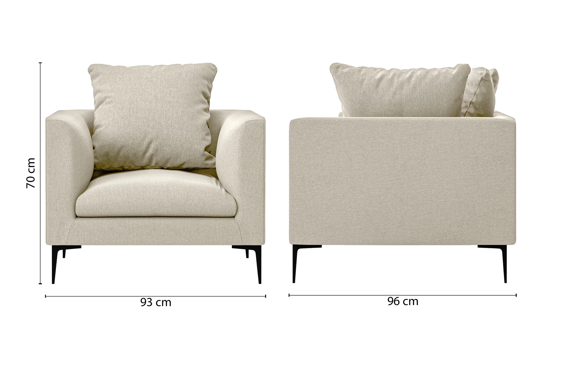 Aprilia Armchair Cream Linen Fabric